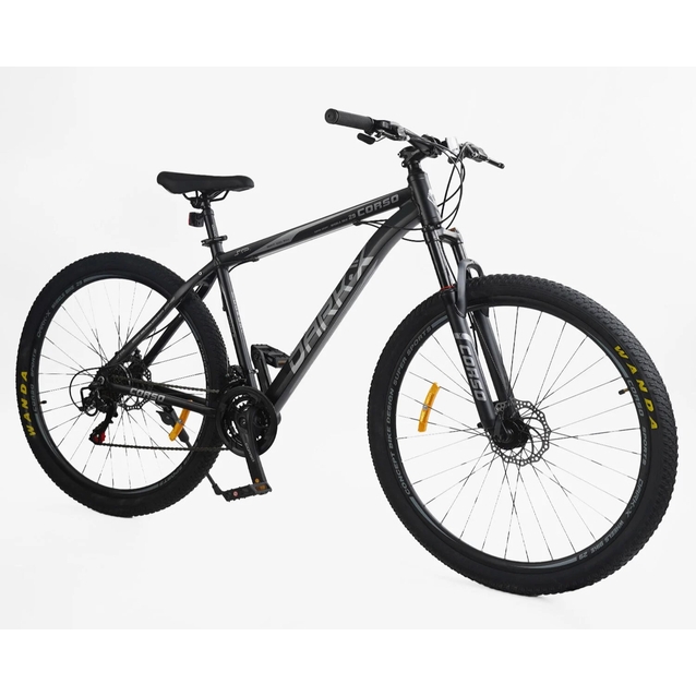 Велосипед 29 AL Corso «DARK-X» DX-29702 алюміній 19", (к-т SHIMANO) чорно-графітовий фото westvelo.com