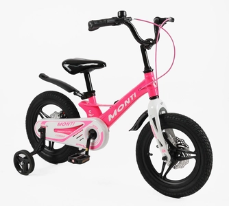 Дитячий велосипед 14 MG Corso «MONTI» MT-14994, магнієва рама, рожевий