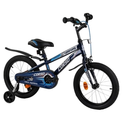 Дитячий велосипед 16 Corso R-16515 блакитно-чорний