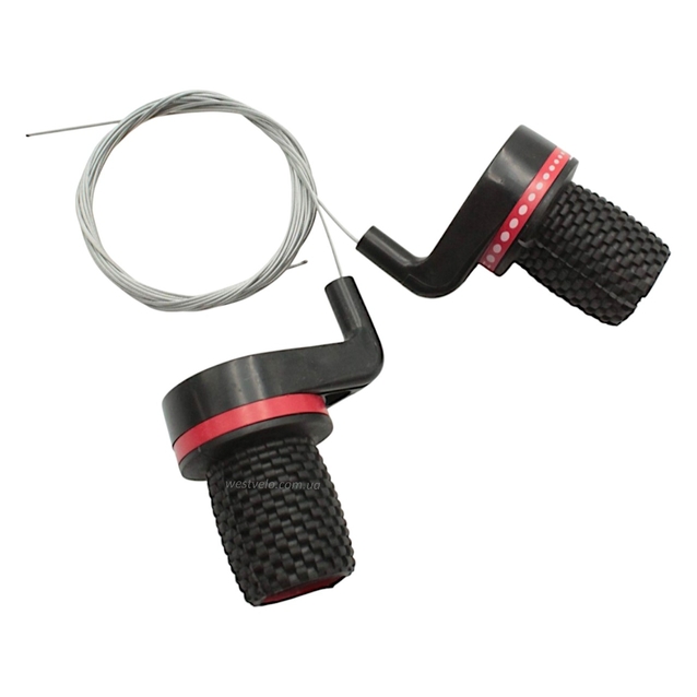 Грипшифт пластик чорно-червоний китай фото westvelo.com