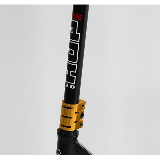 Самокат трюковий Best Scooter «HOP» N-01801 чорно-золотий, HIC-система, пеги, AL диск та дека, колеса PU Ø120mm, ширина керма - 58 см фото westvelo.com