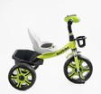 Дитячий велосипед 3-х колісний EVA (піна) Best Trike колеса 12-10, BS-25084 біло-салатовий, сталева рама, фара з музикою та світлом, кошик фото westvelo.com