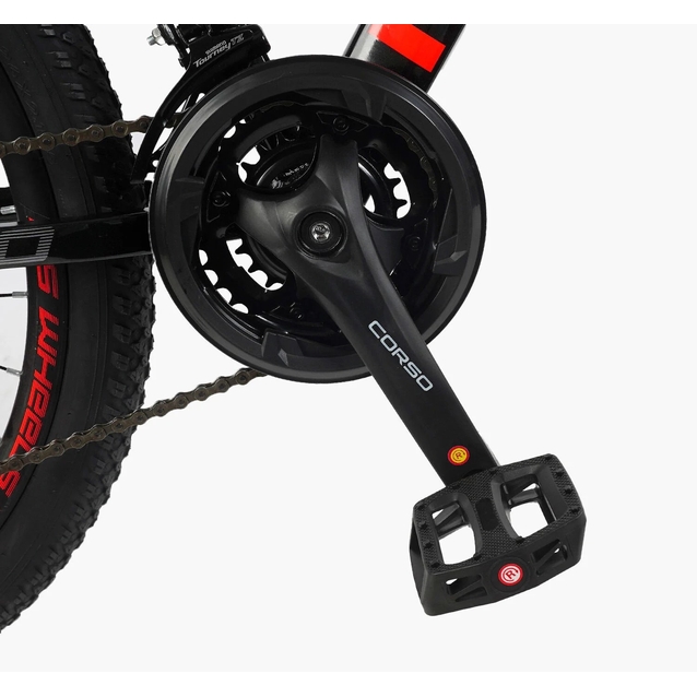 Велосипед 26 AL Corso «NEXT» NX-26014 алюміній 13", (к-т SHIMANO) графітово-червоний фото westvelo.com