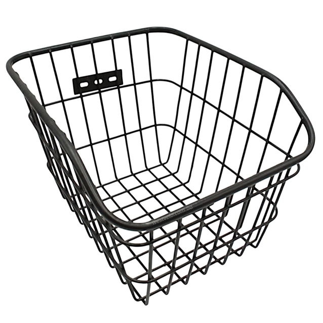 Кошик металевий на багажник чорний (267) фото westvelo.com
