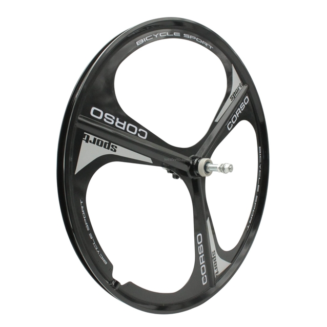 Колеса 26 перед+зад, обода ЛИТІ чорні Corso, втулка на промах, диск 6 болтів фото westvelo.com