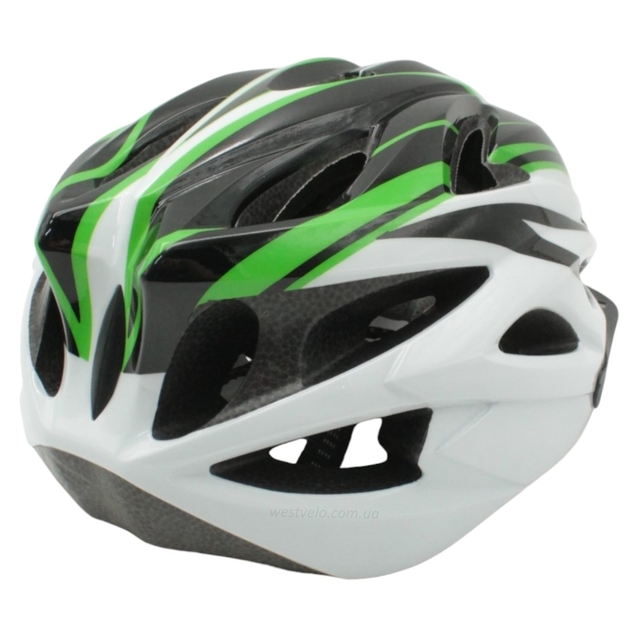 Вело шолом (54-56см) чорно-салатовий фото westvelo.com