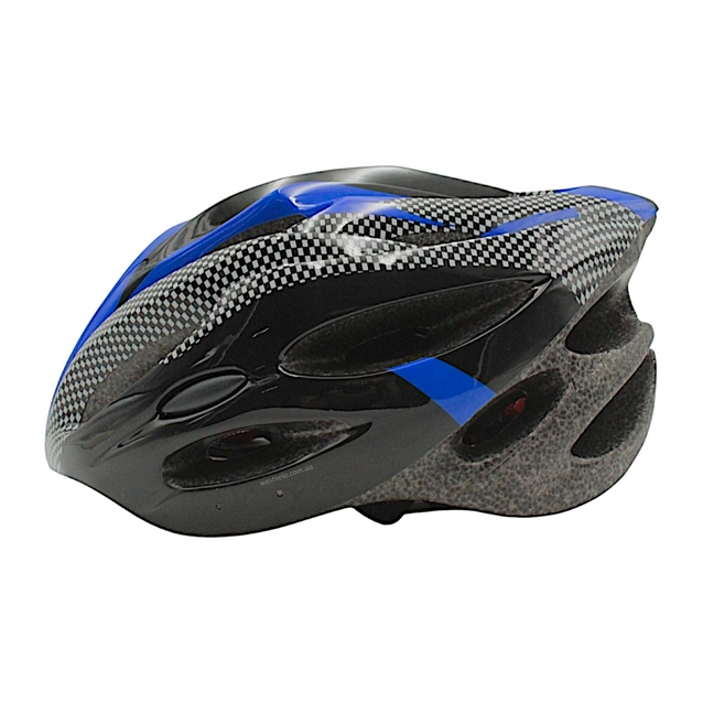 Вело шолом "TK Sport" 073 (56 см) з мигалкою, чорно-синій фото westvelo.com