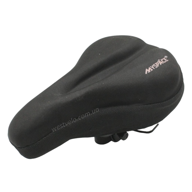 Чохол сідла чорний  MYSPACE (гелевий) черв фото westvelo.com