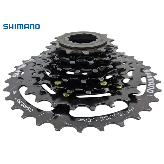 Касета 7 швидкостей SHIMANO HG-200 чорна (12-32T) фото westvelo.com
