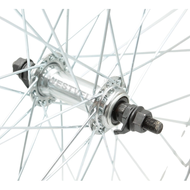 Колесо 24. перед, обід нікель, спиця 2мм. втулка ST. на віночках фото westvelo.com