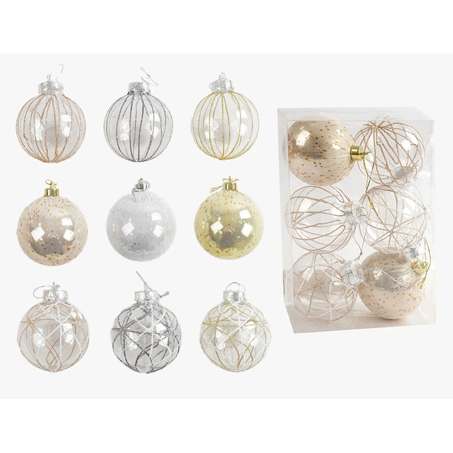 Новорічні прикраси 15 шт, кульки, D = 5 см, у слюді (C 67575) фото westvelo.com