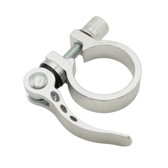 Хомут з ексцентриком труби сідла Ø31.8 мм алюміній сірий фото westvelo.com