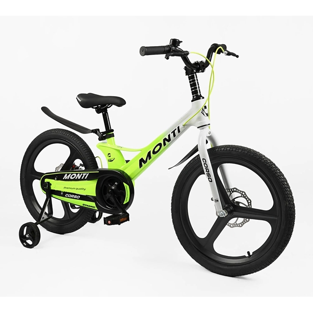 Дитячий велосипед 20 MG Corso «MONTI» MT-20790, магнієва рама, біло-салатовий фото westvelo.com
