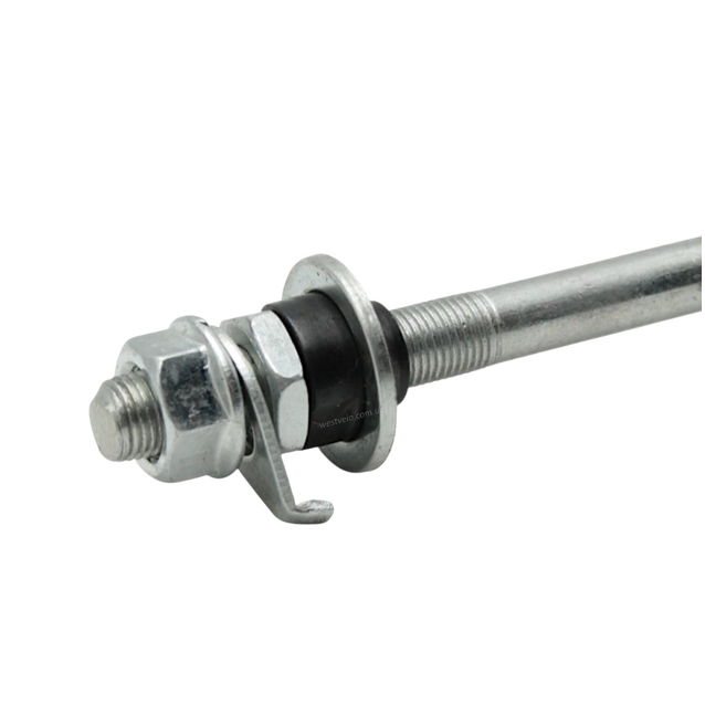 Вісь передньої втулки мтв нікель китай Ø9мм L-140мм фото westvelo.com