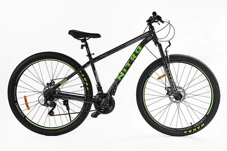 Велосипед 29 ST Corso «NITRO» NT-29816 сталь 17", (к-т SunRun) чорно-салатовий