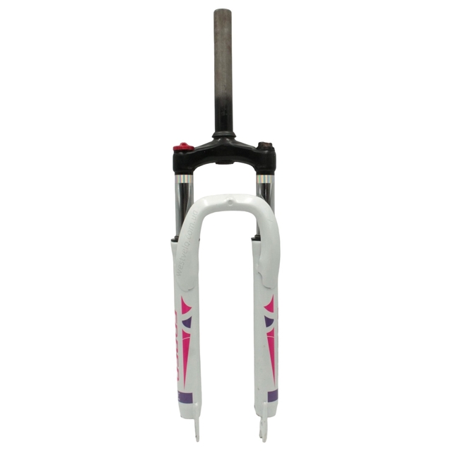 Вилка 27.5 аморт. безрізьб. Ø28.6mm L-205mm disk CORSO біла (lockout) фото westvelo.com