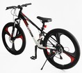 Велосипед 26 AL Corso «EVOLUTION» EV-26560 алюміній 13", (к-т SHIMANO) чорно-біло-червоний фото westvelo.com