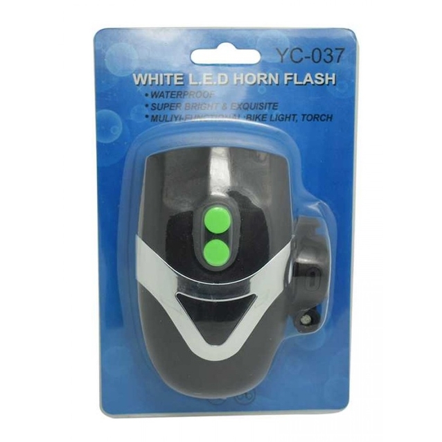 Фара на батарейках + сигнал (YC-037) 3 діоди фото westvelo.com