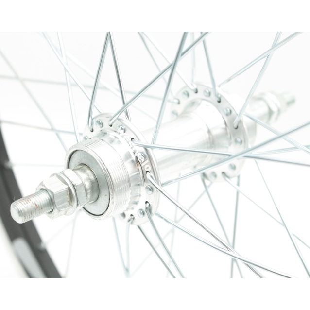 Колесо 20 зад, обід 2-ний чорний, втулка AL на віночках, диск різьба фото westvelo.com