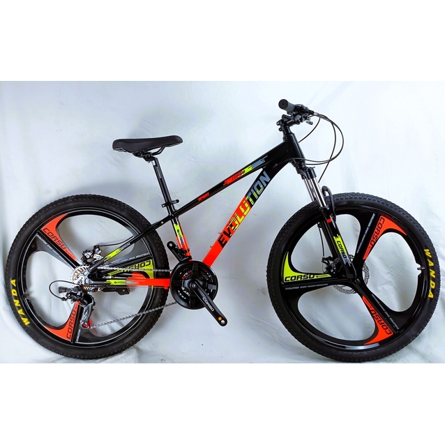 Велосипед 26 AL Corso «EVOLUTION» EV-26680 алюміній 13", (к-т SHIMANO) чорно-помаранчевий фото westvelo.com