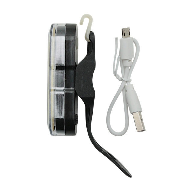 Мигалка на usb зад LD-2207,біло-червона (120 Lm, 600 mAh) micro USB, 5 режимів фото westvelo.com