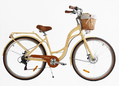 Міський велосипед 28 AL Corso «SONATA» SN-28410 алюміній 18", (к-т SHIMANO) бежевий (+к/к/б)