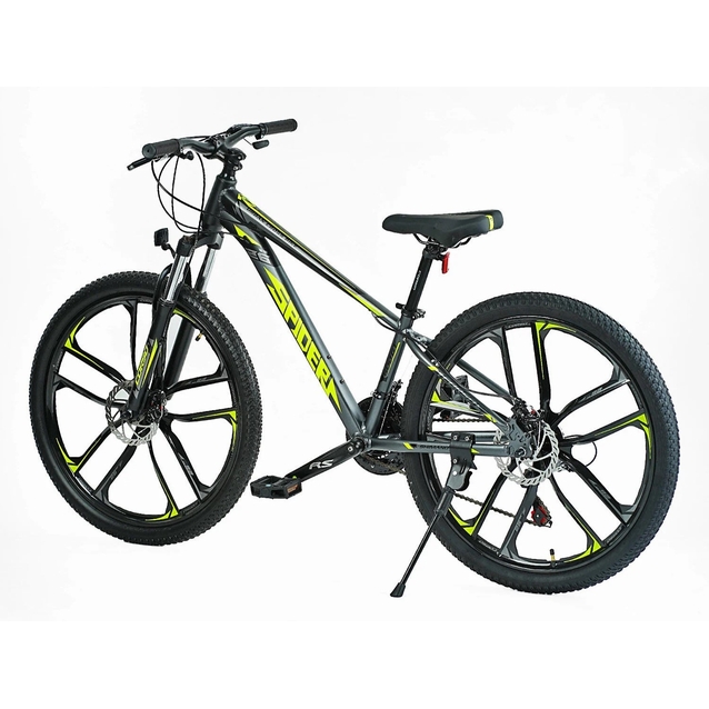Велосипед 26 AL Corso «SPIDER» SP-26775 алюміній 13", (к-т SHIMANO) графітово-жовтий фото westvelo.com