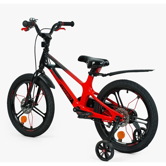 Дитячий велосипед 18 MG Corso «ELITE» ELT-18375, магнієва рама, червоно-чорний фото westvelo.com
