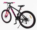 Велосипед 26 AL Corso «NEXT» NX-26368 алюміній 15", (к-т SHIMANO) чорно-рожевий фото westvelo.com