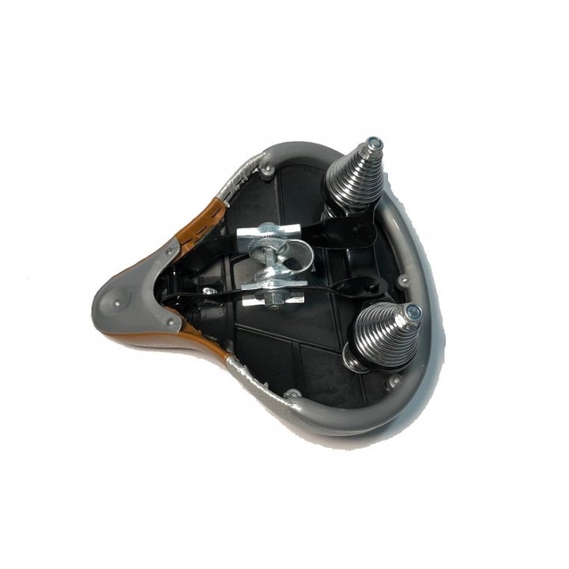 Сідло на пружинах подвійних AGILETTE E-82Е широке чорно-коричневе фото westvelo.com