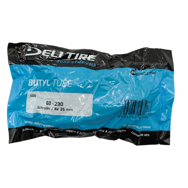 Камера 230-60 прямий ніпель DELI TIRE фото westvelo.com