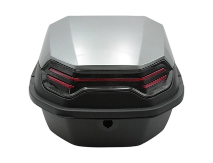 Кофр (багажник) для мотоцикла задній ROBIK 48 (390х390х290) 48L "JSBM" глянцевий, сірий