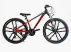 Велосипед 26 AL Corso «SPIDER» SP-26800 алюміній 13", (к-т SHIMANO) чорно-червоний, литі диски фото westvelo.com