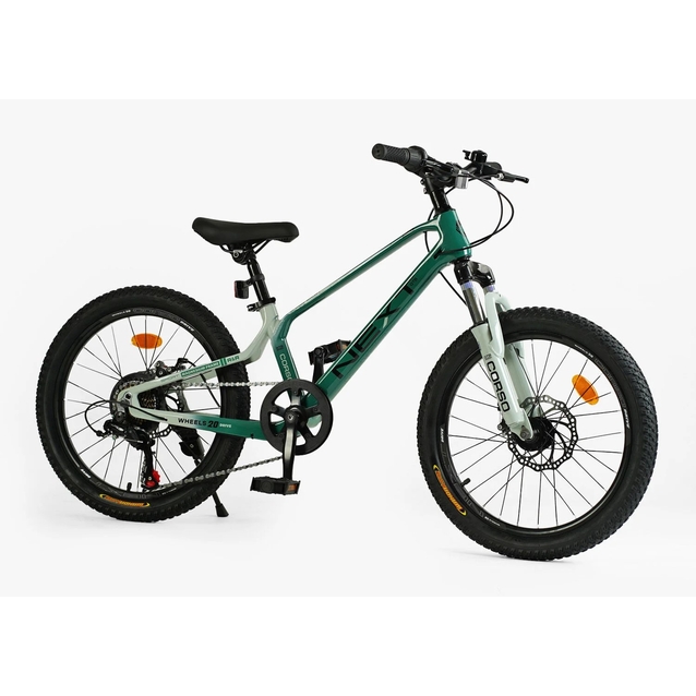 Велосипед 20 MG Corso «NEXT» NX-20426 магній 11.5", (к-т SHIMANO) м'ятно-білий фото westvelo.com
