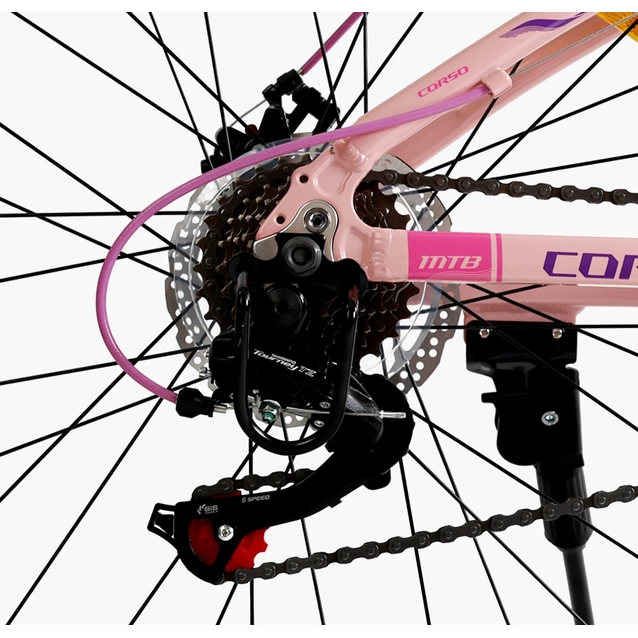 Велосипед 26 AL Corso «MERCURY» MR-26708 алюміній 13", (к-т SHIMANO) світло-рожевий фото westvelo.com