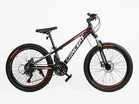 Велосипед 24 AL Corso «CONCEPT» CP-24266 алюміній 11", (к-т SHIMANO) чорно-червоний фото westvelo.com