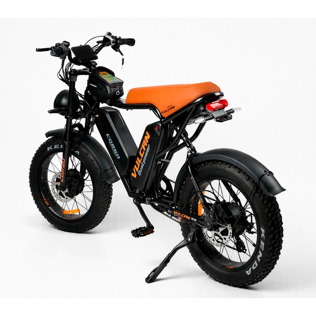 Електрофетбайк 20 ST Corso «VULCAN» L-89127-316 сталь, двигун 2х1000W, акумулятор 2х48V 18Ah літієвий, (к-т SHIMANO) чорно-коричневий фото westvelo.com