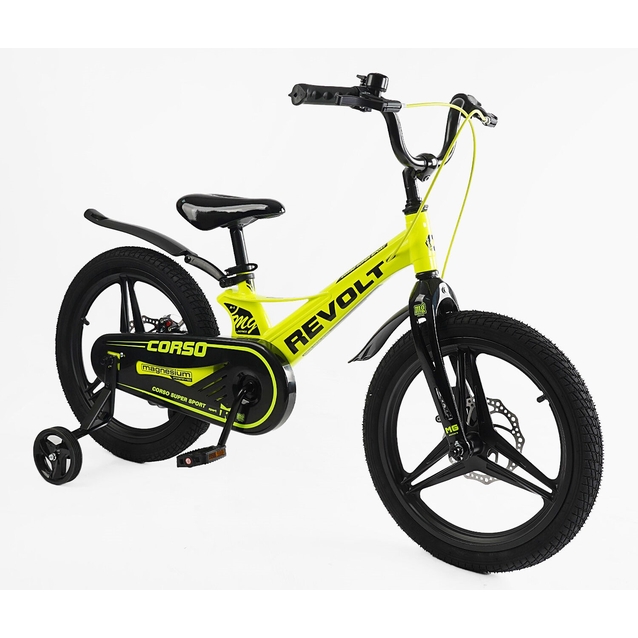 Дитячий велосипед 18 MG Corso «REVOLT» MG-18340, магнієва рама, жовтий фото westvelo.com