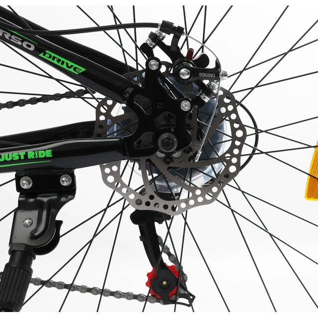 Велосипед 26 ST Corso «INTENSE» NT-26717 сталь 13", (к-т Saiguan) чорно-салатовий фото westvelo.com