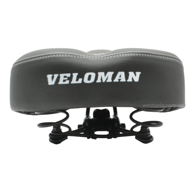 Сідло на пружинах, S008, широке чорне "LOVE" металева основа фото westvelo.com