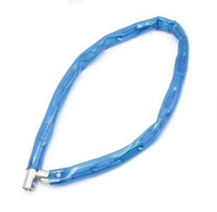 Замок на ключ ланц, F-8-1 Ø6 L-1000mm синій, ключ-циліндр