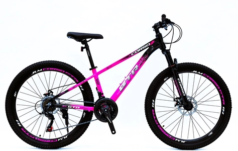 Велосипед 26 AL Corso «GTR-3000» GT-81436 алюміній 13", (к-т SHIMANO) чорно-рожевий