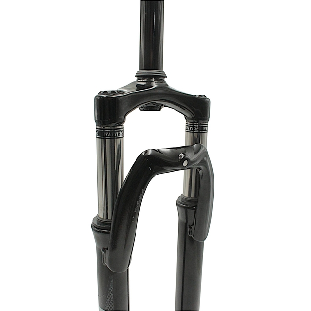 Вилка 26 аморт. безрізьб. CORSO (128) Ø28.6mm, disk. шток L-200mm чорно-сіра глянцева фото westvelo.com