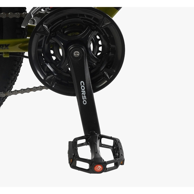 Велосипед 26 AL Corso «X-POWER» PW-75122 алюміній 13", (к-т SHIMANO) чорно-зелений фото westvelo.com