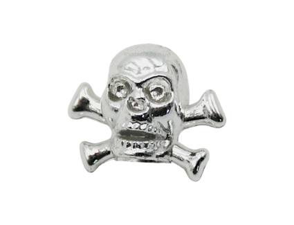 Ковпачок камери, пластик (череп), срібний