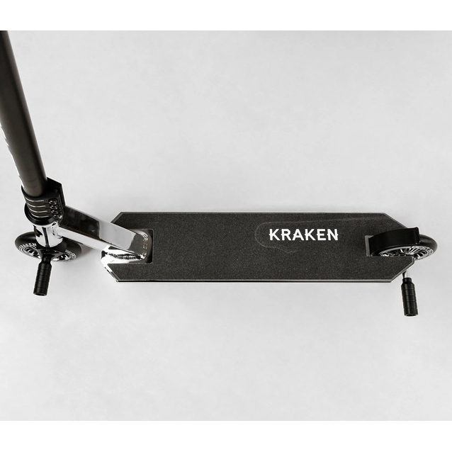 Самокат трюковий Best Scooter «KRAKEN» KR-82080 срібний, HIC-система, пеги, AL диск та дека, колеса PU Ø110mm, ширина керма - 58 см фото westvelo.com