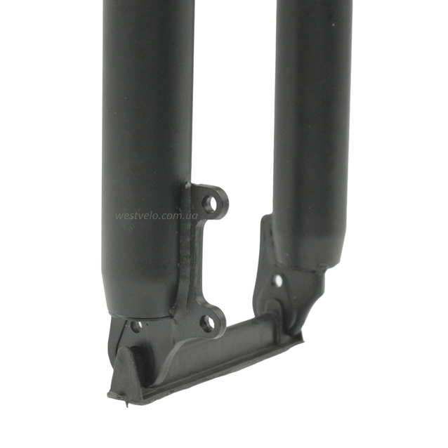 Вилка 26 аморт. безрізьб. CROSSER Ø28.6мм, локаут, під disk L-195mm. чорна матова, сталева фото westvelo.com