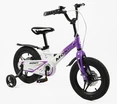 Дитячий велосипед 14 MG Corso «MONTI» MT-14041, магнієва рама, біло-фіолетовий фото westvelo.com