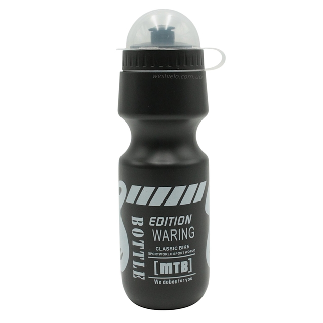 Фляга 750ml харч.пластик, чорна фото westvelo.com