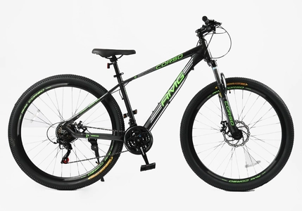 Велосипед 29 AL Corso «AMG» MG-29109 алюміній 17", (к-т SHIMANO) графітово-салатовий